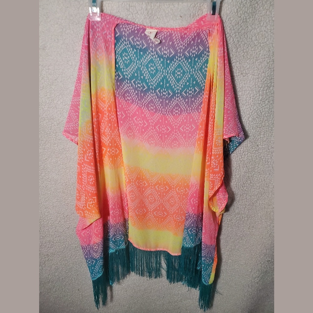 Bright Neon fringe jacket